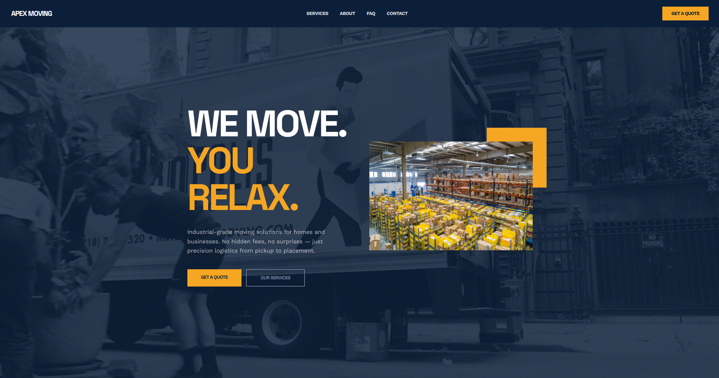 Apex Moving Co. website preview